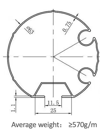 About Sunova Shade Systems SUNOVA 63mm aluminum tube profile and average weight
